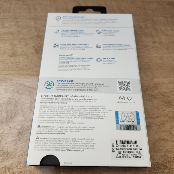 Speck Presidio2 Grip Magsafe Case For Apple iPhone 14 Plus/15 Plus Nimbus Pink - Picture 2 of 7